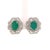 Green Diamond Emerald Earrings 14 Karat White Gold 4.05 TCW Certified For Sale - Image 8 of 11