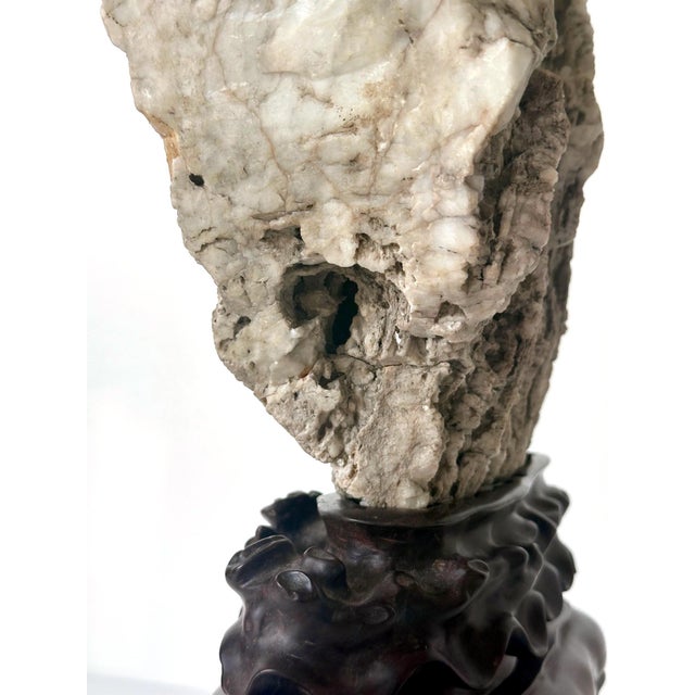Rare Chinese Xuan Scholar Stone on Display Stand For Sale - Image 13 of 18