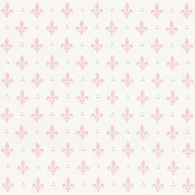 Sample - Schumacher Fleur De Lis Fabric in Blush For Sale
