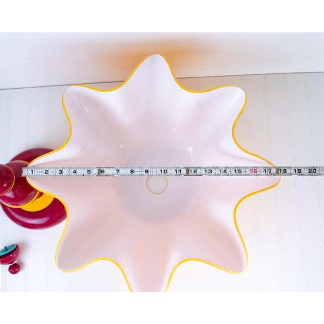 Vintage Post Modern Hard Moulded Table Lamp With Shade For Sale - Image 10 of 12