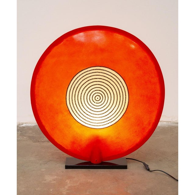 Red Table Lamp in Fiberglass For Sale - Image 6 of 7