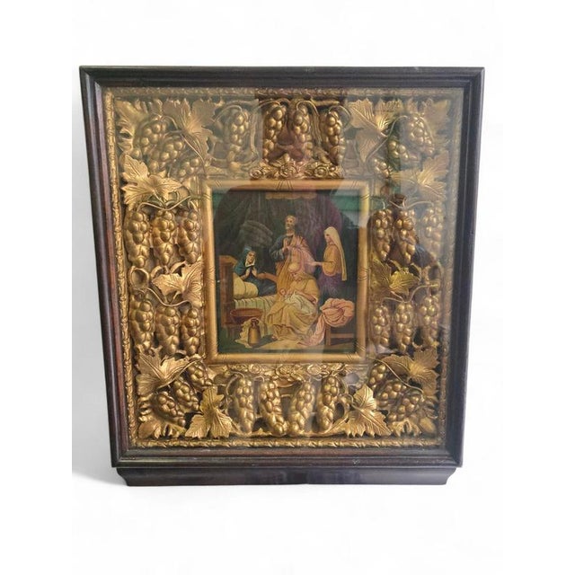 Orthodox Icon, 19th Century, Paint on Panel, Framed For Sale - Image 3 of 12