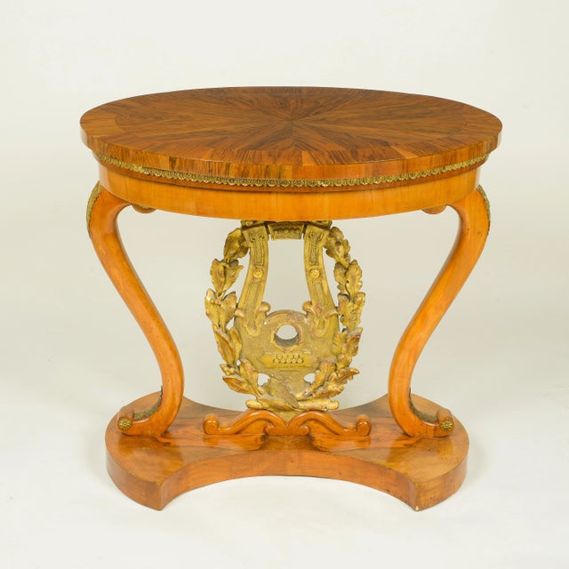 Mid 19th Century An Unusual Italian Walnut and Giltwood Center Table For Sale - Image 5 of 10