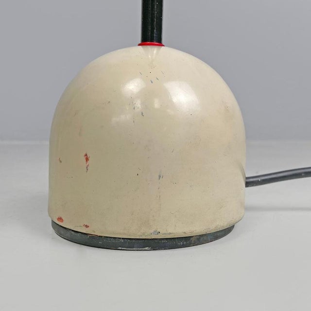 Italian Modern Black and White Metal Table Lamp with Directional Light, 1980s For Sale - Image 16 of 18