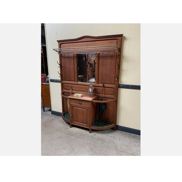1910s Antique Art Nouveau Wardrobe, 1910 For Sale - Image 5 of 9