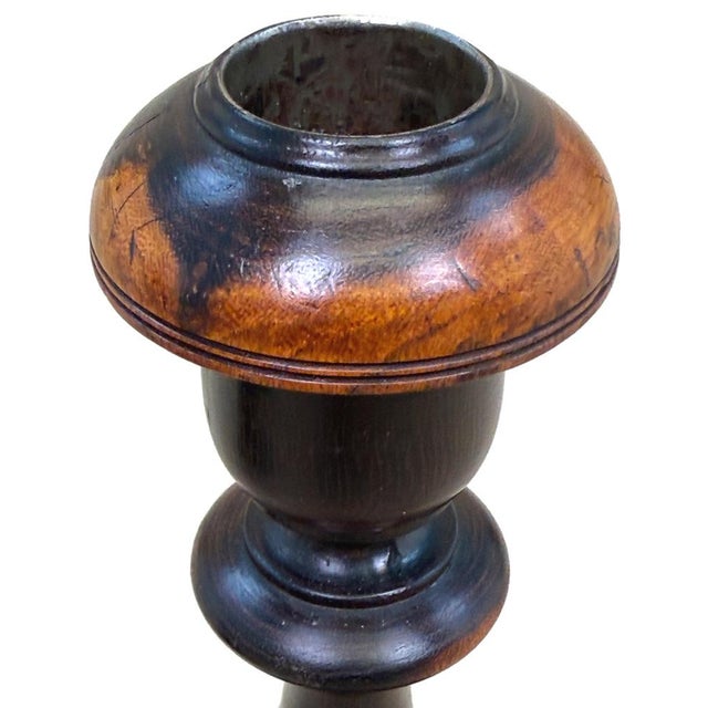 Lignum Vitae Treen Candlesticks, 1830s, Set of 2 For Sale - Image 3 of 10