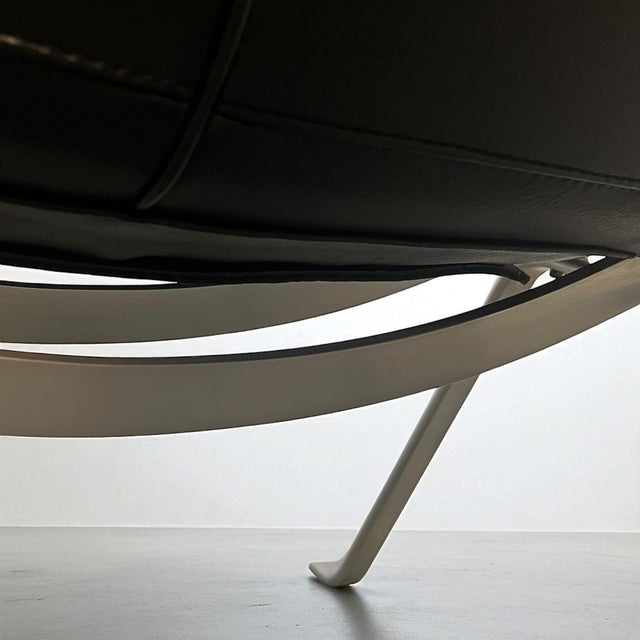 Black Leather PK22 Lounge Chair by Poul Kjærholm for Fritz Hansen, Denmark, 1960s For Sale - Image 9 of 12