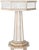 Transitional Pewter Accent Table For Sale