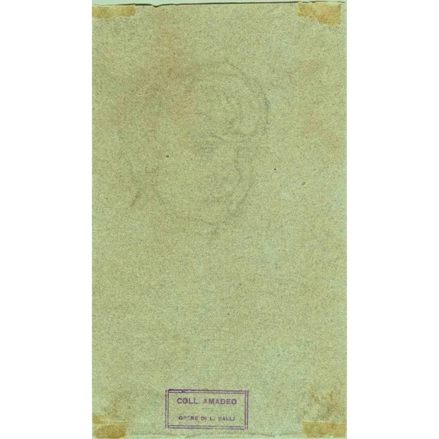 The Portrait is an original drawing realized by Luigi Galli (1820-1906) in the late 19th Century. Stamped," Coll. Amadeo"...