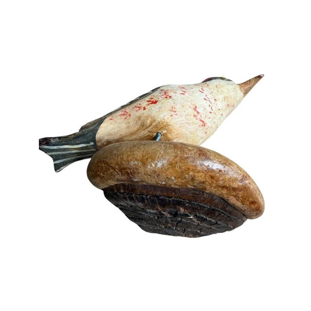 1930s Austrian Folk Art Carved Wood Bird #81, 1930s For Sale - Image 5 of 6
