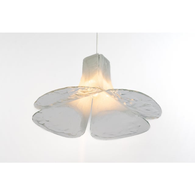Glass Murano Pendant Light attributed to Kalmar, 1970s For Sale - Image 7 of 14