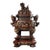 Late 20th Century Gilt Bronze Hexagonal Incense Burner With Qilin and Dragon Motifs For Sale