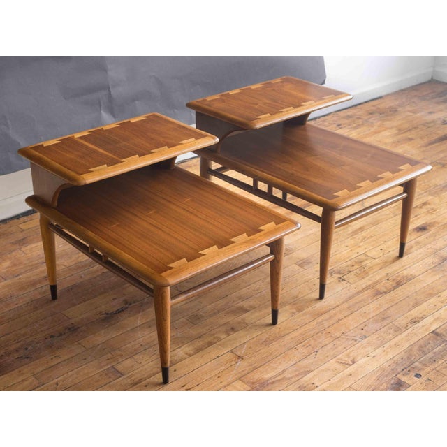 1960s Vintage Mid Century Lane Acclaim Walnut Step Tables / End Tables ...