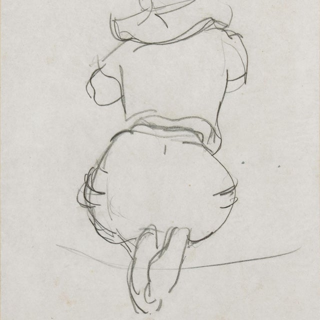 American 'Woman Seated' by Sarah Hobson, Circa 1935, Art Institute of Chicago Woman Artist For Sale - Image 3 of 5