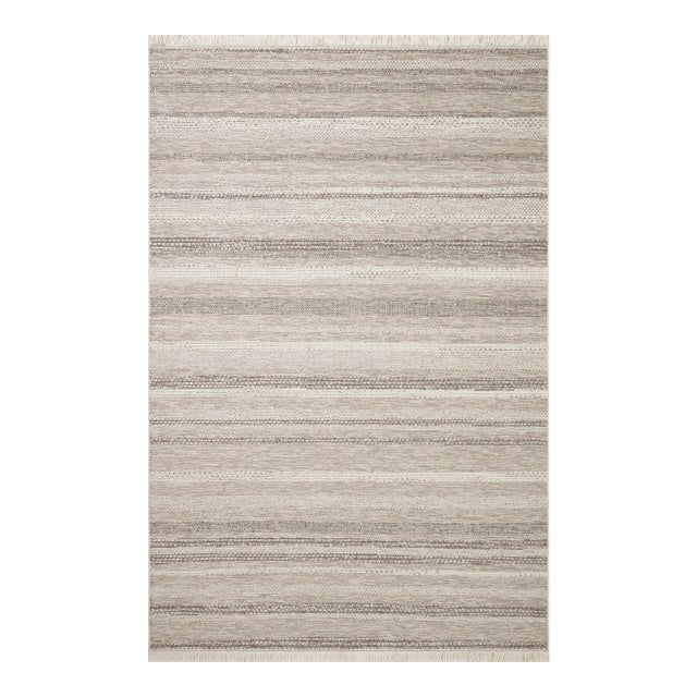 Amber Lewis x Loloi Malibu Ivory / Dove 2'-3" x 10'-0" Runner Rug For Sale