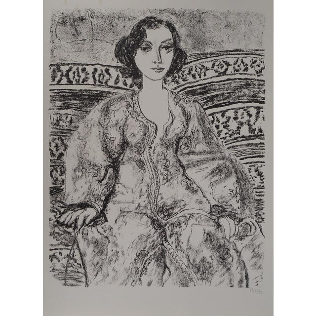 Leopoldo Presas, Young Woman on the Sofa, Lithograph For Sale - Image 8 of 8