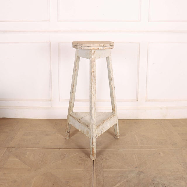 French Original Painted Sculpture Stand For Sale - Image 8 of 8