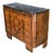 Art Deco Walnut Burl Chest of Drawers with Black Marble Top, 1940s For Sale