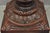 Wood Antique American Empire Carved Mahogany Cannonball Paw Foot Pedestal Table Base For Sale - Image 7 of 18