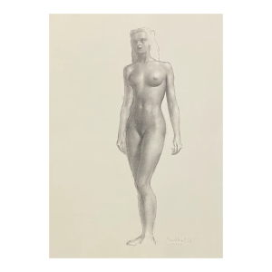 1945 Gerald Brockhurst Diana Standing Nude Lithograph