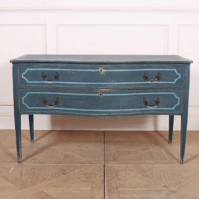 Italian Painted Serpentine Commode For Sale - Image 10 of 10