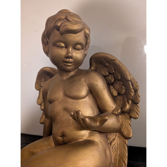 French Putti Cherub Angel Sculpture Sitter For Sale - Image 15 of 17