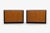 Edward Wormley Mr. and Mrs. Tambour Chests, models 4723 and 4724, bleached mahogany cases on leather wrapped plinth bases....