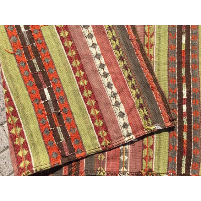 Vintage Striped Turkish Kilim Rug - 75.5" X 77" For Sale - Image 10 of 11