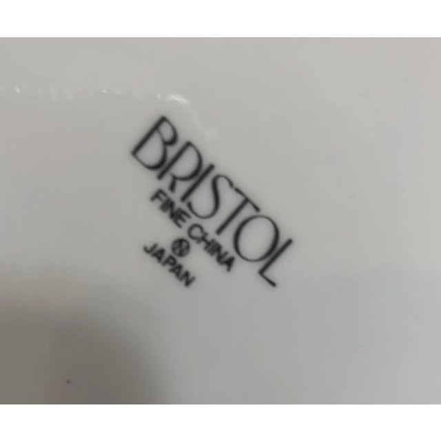 1990s Vintage Bristol MCM Black Diamond Fine China 7 Pc Coffee/Tea Set For Sale - Image 5 of 9