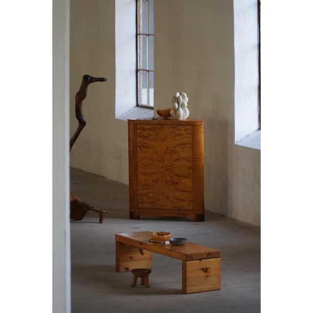 Wood Mid-Century Swedish Modern Brutalist Table or Bench in Pine, 1960s For Sale - Image 7 of 16