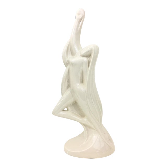 Vintage Haegar Goddess Ceramic Statue Sculpture For Sale