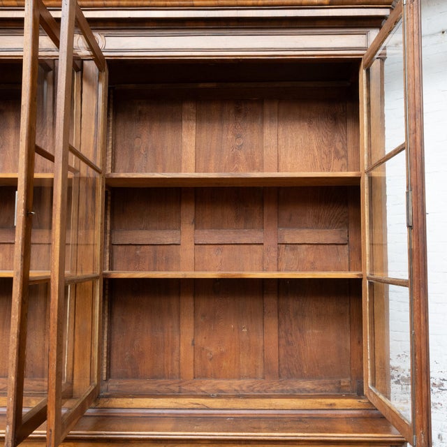 Wood Large Walnut Display Bookcase, 19th Century For Sale - Image 7 of 14