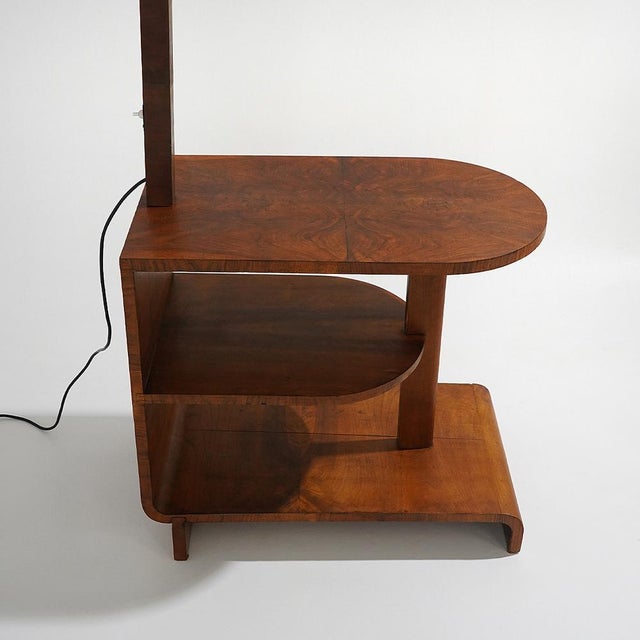 Floor Lamp with Burl Table, 1930s For Sale - Image 10 of 17