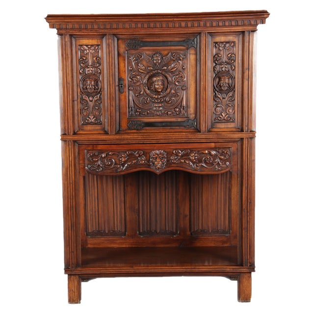 Antique Historicism Cabinet with Lions, 1900s For Sale