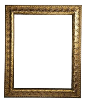 Vintage Brazilian Gilt Carved Wood Frame – Regency Gold Ornate 38.5-Inch