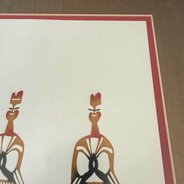 Mid 20th Century Toshijiro Inagaki Japanese Figural Woodblock Print, Mikumo Edition, 1965, Framed For Sale - Image 5 of 11