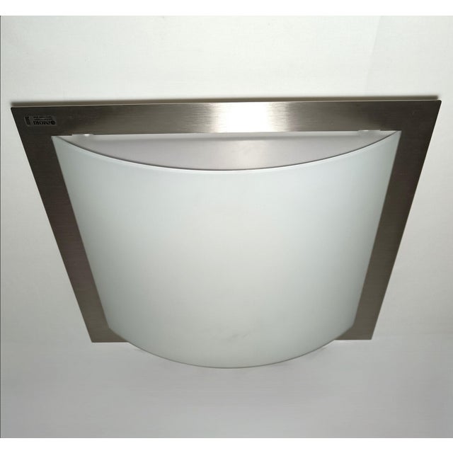 Mid-Century Modern Minimalist Architectural Murano Opaline Glass Wall Light, Ruggiu-Italy, 1990s For Sale - Image 11 of 11