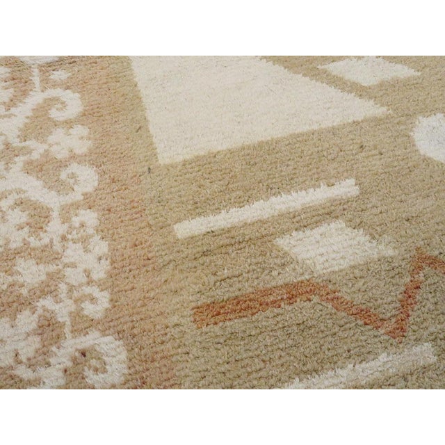 Mid 20th Century Galerie Shabab Collection Mid-20th Century, Handmade Indian Cotton Agra Accent Rug For Sale - Image 5 of 8