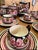 Vintage Quimper Coffee Service in Hand-Painted Earthenware by Paul Fouillen, France, 1950, Set of 33 For Sale - Image 17 of 18