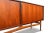 1960s Danish Modern Two Door Sliding Credenza With Floating Oak Base For Sale - Image 9 of 9