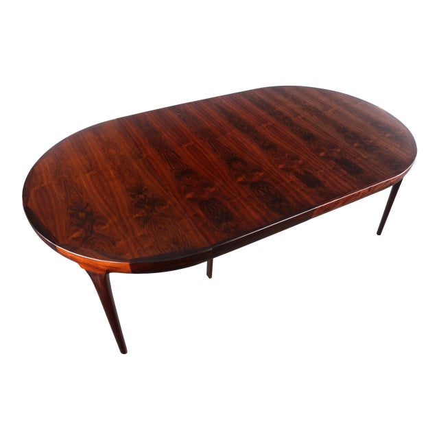 Danish Extension Dining Table in Rosewood by Ib Kofod Larsen For Sale