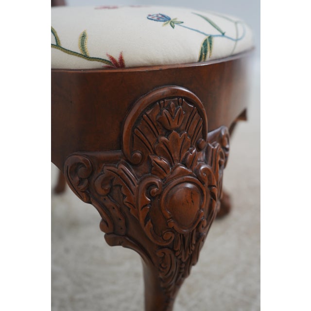 Set of 6 Baker Georgian Walnut Dining Room Chairs For Sale - Image 15 of 18