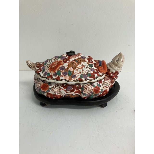 Antique Japanese Imari Turtle Soup Tureen With Stand For Sale - Image 15 of 15