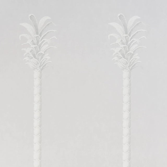 Schumacher X Miles Redd Villa Palm Panel in Grey For Sale