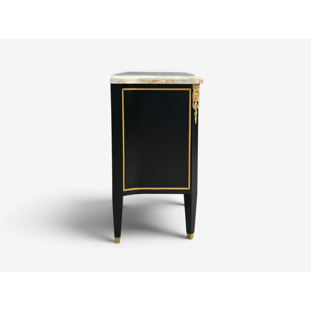 Louis Xvi, Hollywood Regency, Commodes, Ebonized, Bronze, Marble, 20th C. For Sale - Image 10 of 18