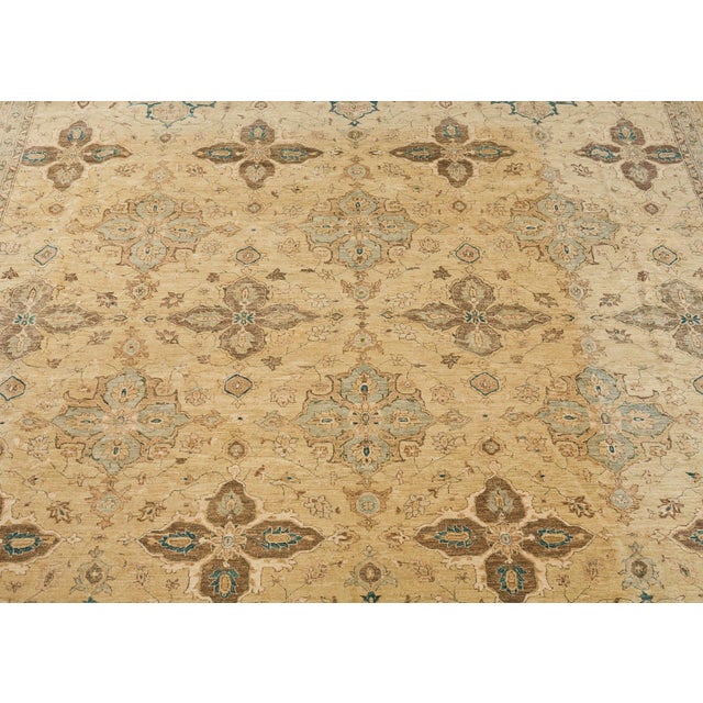 Modern Sultanabad Style Square Rug Stylized Floral Motif For Sale - Image 9 of 12