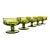Indiana Glass Kings Crown Green Coupe Glasses - Set of 5 For Sale