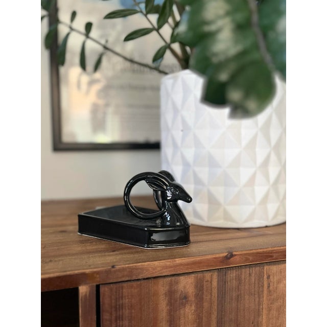 Mid-Century Modern Vintage Mid-Century Ram's Head Vanity Dish For Sale - Image 3 of 9