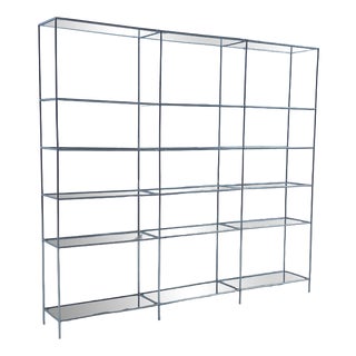 Vintage Modular Shelf in Chrome Glass by Poul Cadovius for Royal System, Denmark, 1960s For Sale