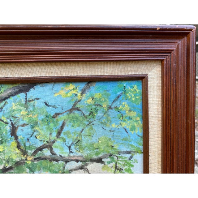 Expressionism Mid 20th Century California Landscape Oil Painting by Edna Jones, Framed For Sale - Image 3 of 8